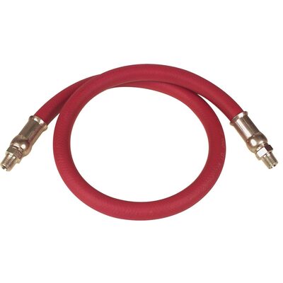 Alemite Air & Water Hose, 3/8" ID, 7' Long, 1/4" Male NPTF