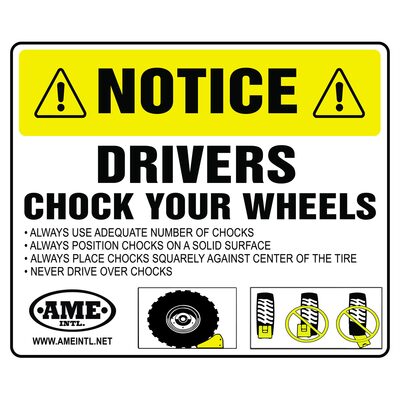 AME Wheel Chock Sign