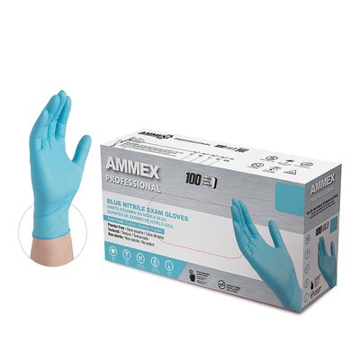 Ammex Nitrile PF Exam Gloves S