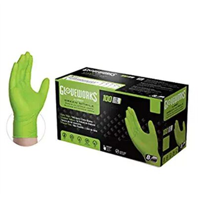 Gloveworks Professional Ivory Latex PF Exam LG Gloves