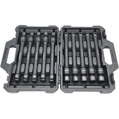 Astro Pneumatic 10pc 1/2" Drive 6Pt Pinless Universal Torque-Saver Impact Extension Socket Set - Metric