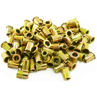 Astro Pneumatic 100pc 1/4-20 Steel Rivet Nuts