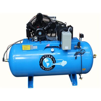 Atlas Automotive Equipment 7.5HP 12O GAL COMPRESSOR W/ PLUS PACKAGE