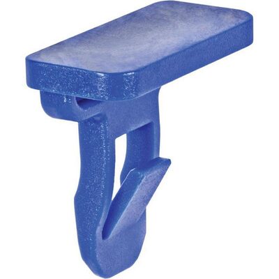 AUVECO 21016 Fender Flare and Bumper Clip, (13 x 26 mm) Head x 24 mm L Stem, Nylon, Blue