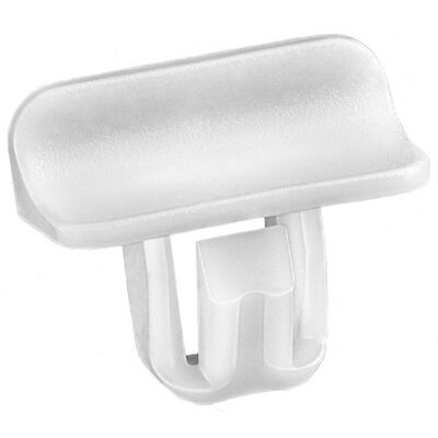 AUVECO 21835 Molding Clip, (11.5 x 21 mm) Head x 11 mm L Stem x 17 mm H, Nylon, White