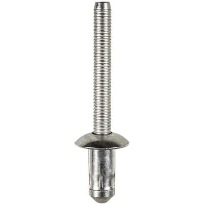 AUVECO 22023 Specialty Rivet, 1/4 in Dia x 0.11 to 0.189 in Grip Range, Steel Rivet/Steel Mandrel, Zinc