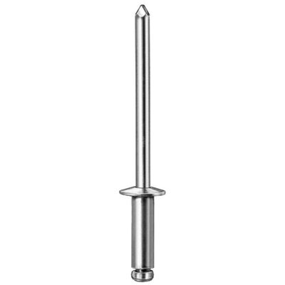 AUVECO 8301 Dome Head Blind Pan-L Rivet, 3/16 in Dia x 9/16 in L x 1/4 to 3/8 in Grip Range, Aluminum, Silver