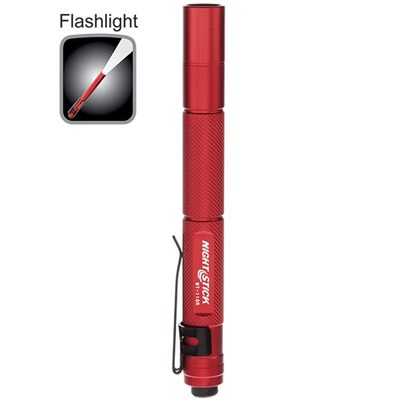 Bayco Mini-TAC Flashlight - Red - 2 AAA Batteries