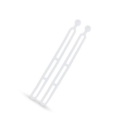 Blubird Blubird `Rapid-Tie 16", 10 Pack, White