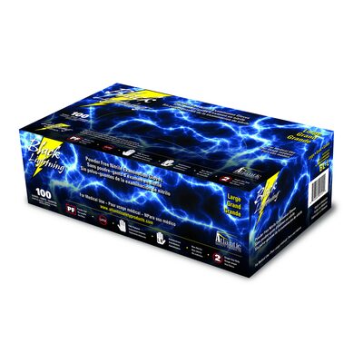 Atlantic Safety Company Black Lightning XXLarge Black Nitrile Gloves
