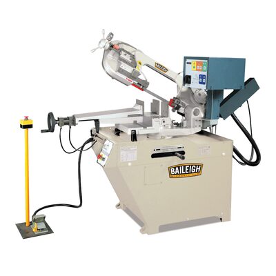 Baileigh BS-20SA-DM - 13" Semi Automatic Variable Speed Dual Mitering Band Saw 3hp, 220V 3 Phase