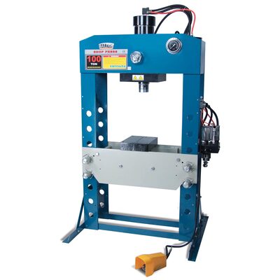 Baileigh HSP-100A - 100 Ton Air/Hand Operated H-Frame Press, 11-3/4" Stoke, CE Approved