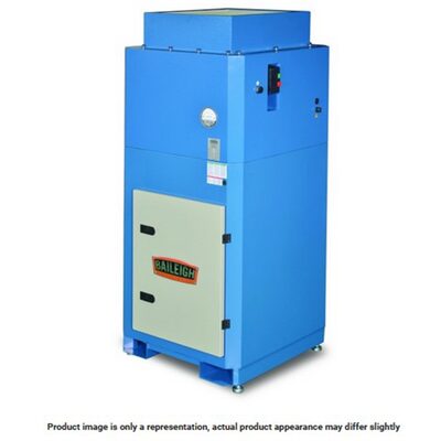 Baileigh MDC-3500-HD - 2340CFM Heavy Duty Metal Dust Collector, Air Pulse Clean w/ HEPA Filter, 10" Port 5HP, 230V 3 Phase
