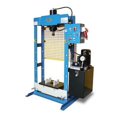 Baileigh HSP-30M-C - 220V 1 Phase 30/15 Ton Hydraulic H-Frame Press, 9.5" Stroke