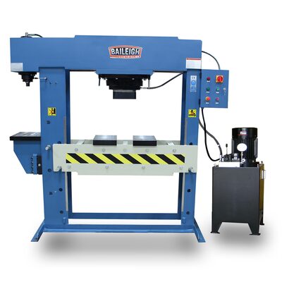 Baileigh HSP-200M-C - 220V 3 Phase 200/20 Ton Hydraulic H-Frame Press, 13.5" Stroke