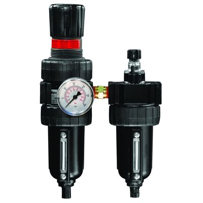 Balcrank F/R/L , Air, 2-Pc, Mini W/0-160 Guage, 1/4 Inch  Npt(F) W/Auto Drain