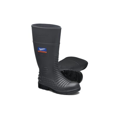 Blundstone Steel Toe Gumboots-Waterproof, Metarsal Guard, Puncture Resistant Midsole, Grey, AU size 10, US size 11