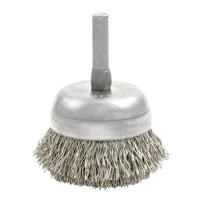Brush Research Small Diameter Cup Brush, 1.75" Diameter, .75" Trim Length, .25" Shank Diameter