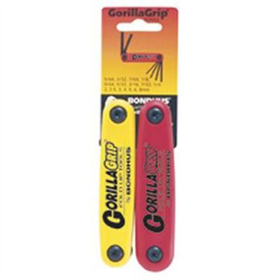 Bondhus Corp. HEX GORILLAGRIP FOLD UP DBL PACK 5/64-1/4" & 2-8mm