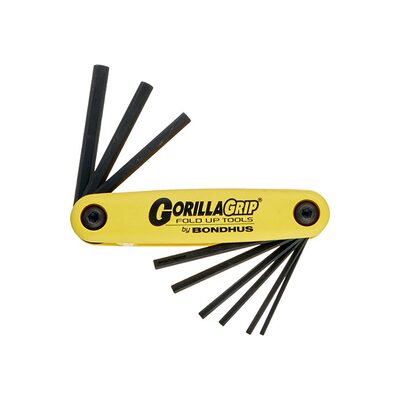 Bondhus Corp. HEX GORILLAGRIP FOLD UP SET SIZES .050 THRU 3/16"