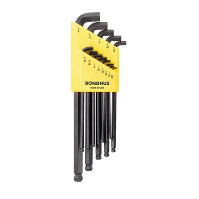Bondhus Corp. STUBBY L-WRENCH INCH SET - 13 SIZES .050 THRU 3/8"