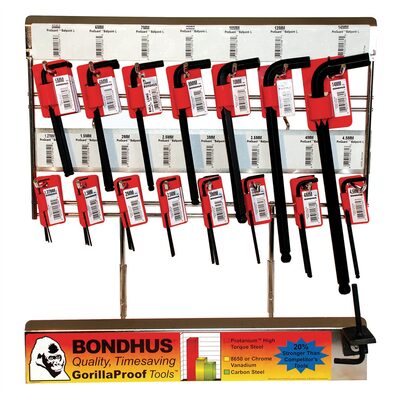 Bondhus Corp. 15PC MET Hex Key Metal Display Rack