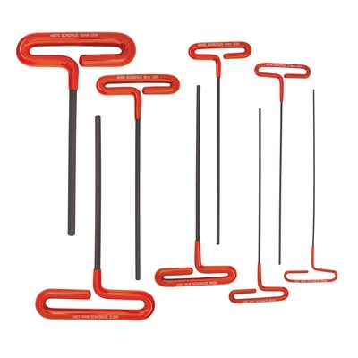 Bondhus Corp. 9" Cushion Grip Loop T-Handle Hex Wrenches, 8 piec