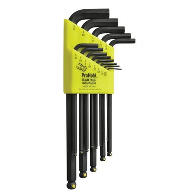 Bondhus Corp. PROHOLD BALLEND L-WRENCH INCH SIZES .050 THRU 3/8"