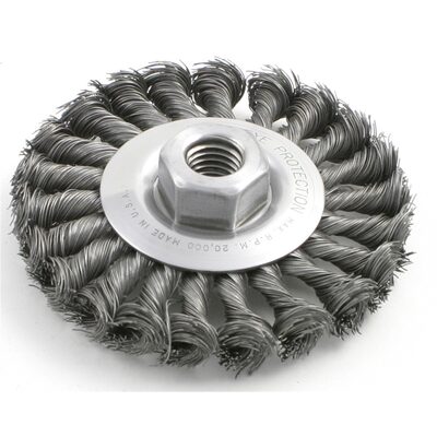 Brush Research BRUSH WIRE WHEEL 8IN 3/4IN. 3/4IN.ARBOR .014WIRE