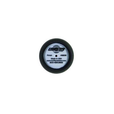 Buff And Shine 320G Curved Back Grip Pad, 3 in Dia, 1 in THK, Hook and Loop Attachment, Polyester Foam Pad, Black
