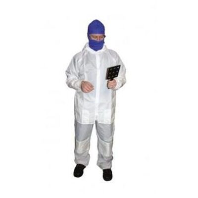 Coster G.L. Ent. 2555 4 Pockets Anti-Static Painter's Protection Pant, Large, White/Blue, Nylon