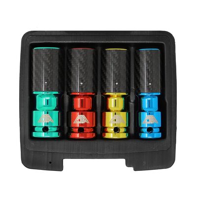 CTA Manufacturing 4 Pc. Metric Lug Socket Set with Carbon Fiber Sleeves