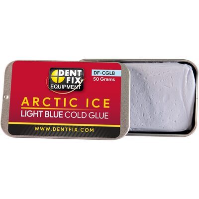 Dent Fix Arctic Ice Light Blue Cold Glue DF-CGLB is great for quickly and safely moving large areas of metal. The Arctic Ice Cold Glue is recommended when maximum adhesion is desired, with an extra adhesion force around 20-30% compared to Mammoth Tar. Arc