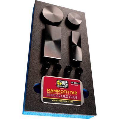 Dent Fix Do you already have a Slide Hammer and want to get into GPR? No problem this is the kit for you! The Cold Adhesive Glue Pad Set with Mammoth Tar DF-CGS72 is a lightweight kit that is a great way for auto body professionals to quickly and safely m
