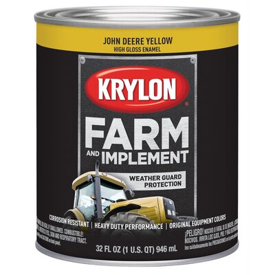 Krylon FARM & IMPLEMENT PAINTS; JOHN DEERE YELLOW;