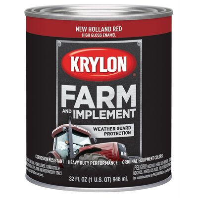 Krylon FARM  PAINTS; NEW HOLLAND RED; 32 OZ. QUART;