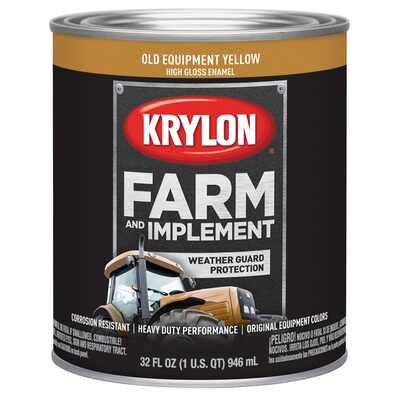Krylon FARM  PAINTS; OLD  CAT YELLOW; 32 OZ. QUART;
