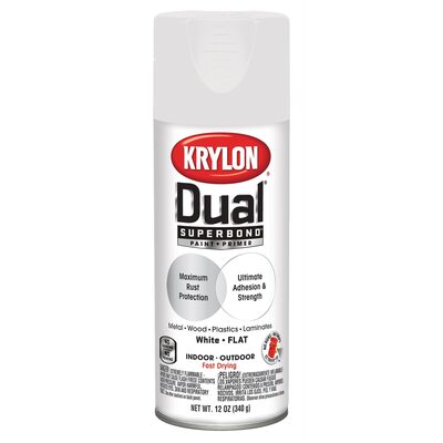 Krylon Superbnd Paint Primer Flat White 12 oz.