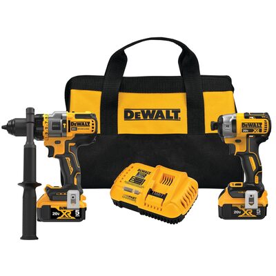 DEWALT 20V MAX* Brushless Cordless 2-Tool Kit Including Hammer Drill/Driver With FLEXVOLT Advantage