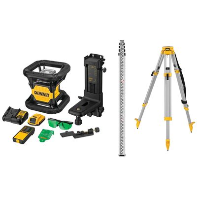 DEWALT 20V Max Laser Level, Rotary, Green, 2000-Foot Range