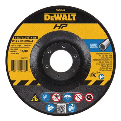 DEWALT Cfree Thin Cutoff Wheel, 4-1/2-Inch X.045 X 7/8-Inch