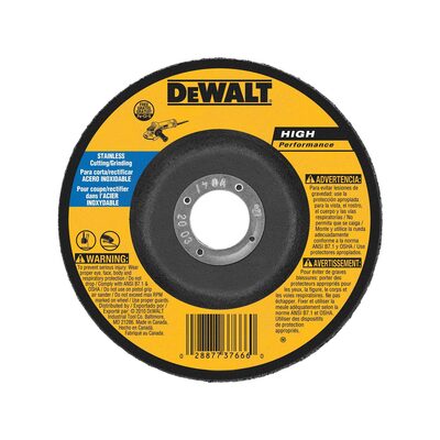 DEWALT 4" x 1/4" x 5/8" Stainless Steel Grinding Wheel HP