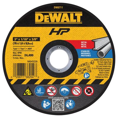 DeWalt 3 Inch Bonded Metal Cutting Wheels - 3 Pack