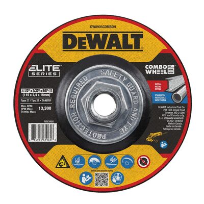 DEWALT ELITE SERIES Combo Wheels 4-1/2 x 3/32 x 5/8-11 XP T27