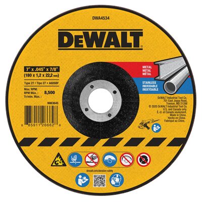 DEWALT T27 Metal Cut-Off Wheel, 7-Inch X .045-Inch X 7/8-Inch