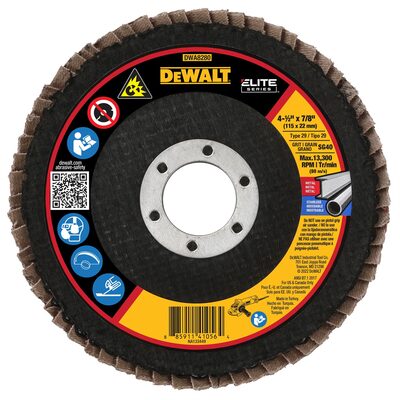 DEWALT 40G T29 Xp Ceramic Flap Disc, 4-1/2" X 7/8"