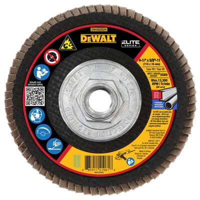 DEWALT 80G T29 Xp Ceramic Flap Disc, 4-1/2" X 5/8"