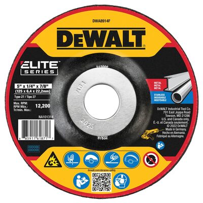 DEWALT ELITE SERIES Grinding Wheels 5 X 1/4 X 7/8 XP CERAMIC