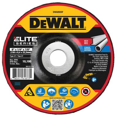 DEWALT ELITE SERIES Grinding Wheels 6 X 1/4 X 7/8IN XP CERAMIC
