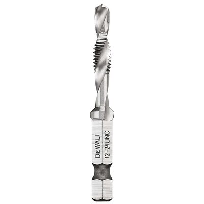 DEWALT Impact Ready 12-24 Unc Drill Tap, 1/4" Capacity